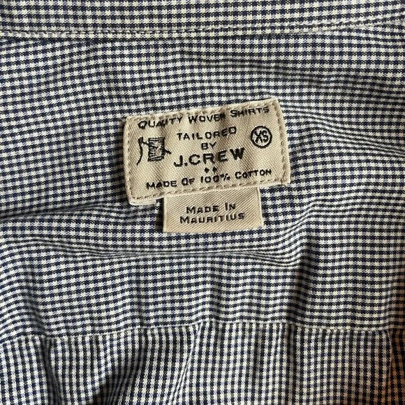 J.Crew - Blue/White Checkered Button Up - Picture 3 of 3